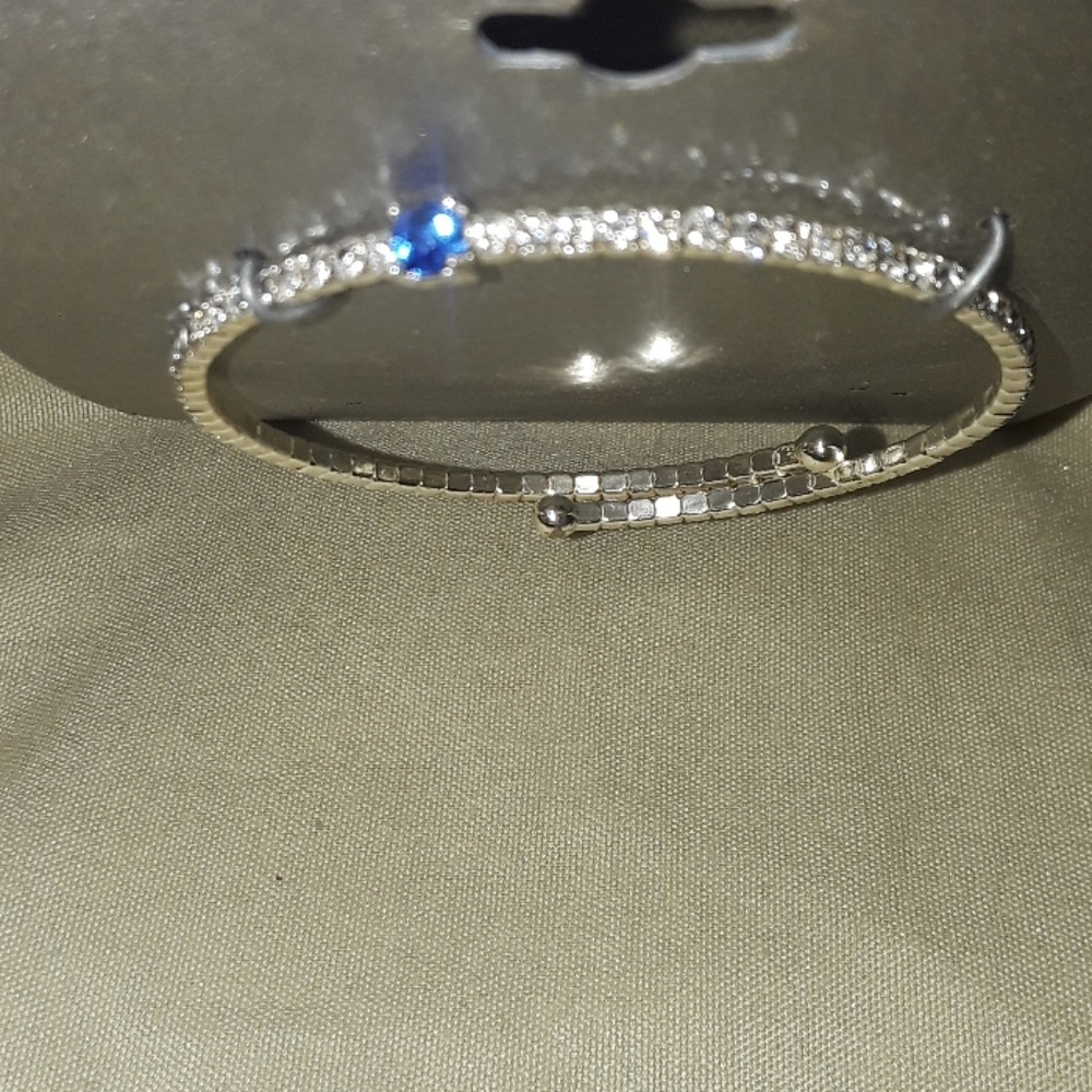 **** Duchess Dazzle Blue Crystal Silver Bracelet